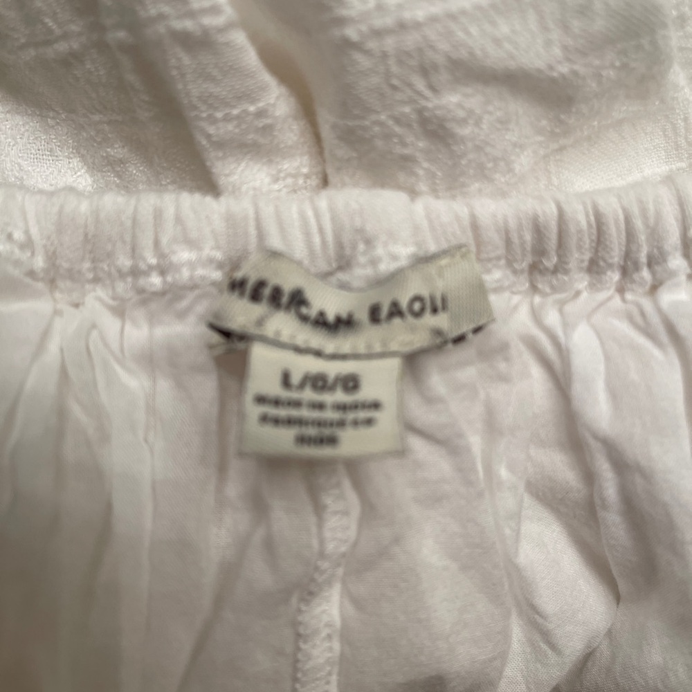 American Eagle White Babydoll Top or Mini Skirt‎ | Built-In Lining | Size L - Picture 9 of 9